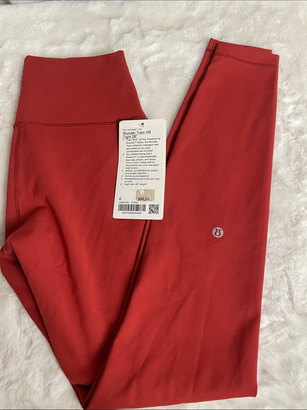 lululemon athletica Red Wunder Train High-Rise Leggings 28